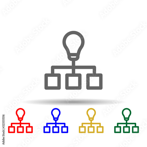 Boss idea creative leader multi color style icon. Simple thin line, outline vector of web icons for ui and ux, website or mobile application