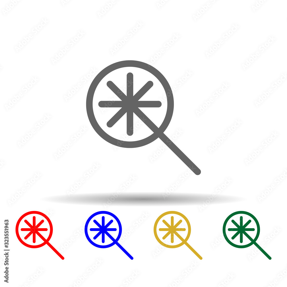 Obraz premium Search web multi color style icon. Simple thin line, outline vector of web icons for ui and ux, website or mobile application
