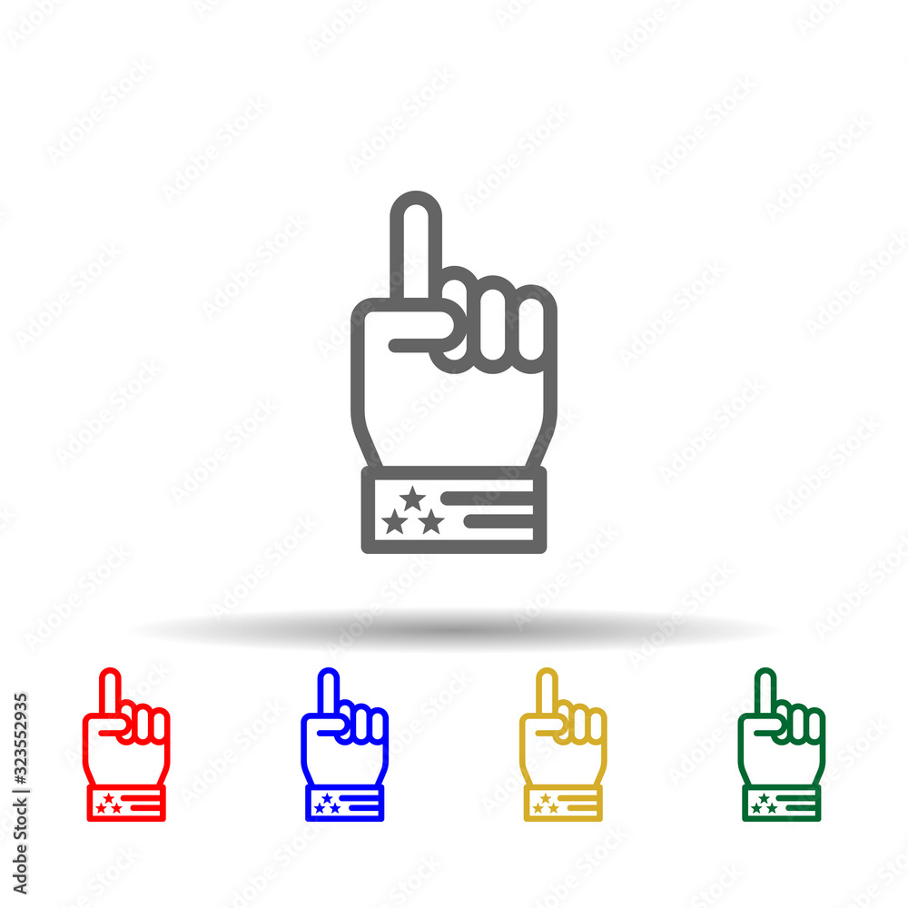 Number one, usa multi color style icon. Simple thin line, outline vector of 4th of july icons for ui and ux, website or mobile application Number one, usa multi color style icon. Simple thin line, outline vector of 4th of july icons for ui and ux, website or mobile application