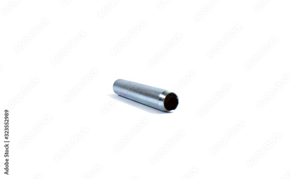 metal tube isolated on a white background metal tube isolated on a white background