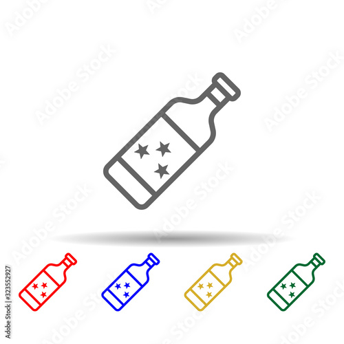 Wine, usa multi color style icon. Simple thin line, outline vector of 4th of july icons for ui and ux, website or mobile application