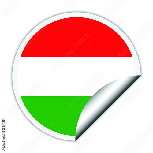 Free Download Hungary flag . sticher round  flag of Hungary - vector  - GFXLoad