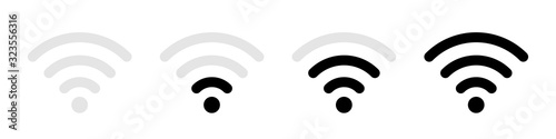 WI FI isolated vector icons. Icon for concept design. Wave icon. Wi-fi vector icon sign. Network signal. Wifi icon wireless internet connection signal. Cloud technology illustration.