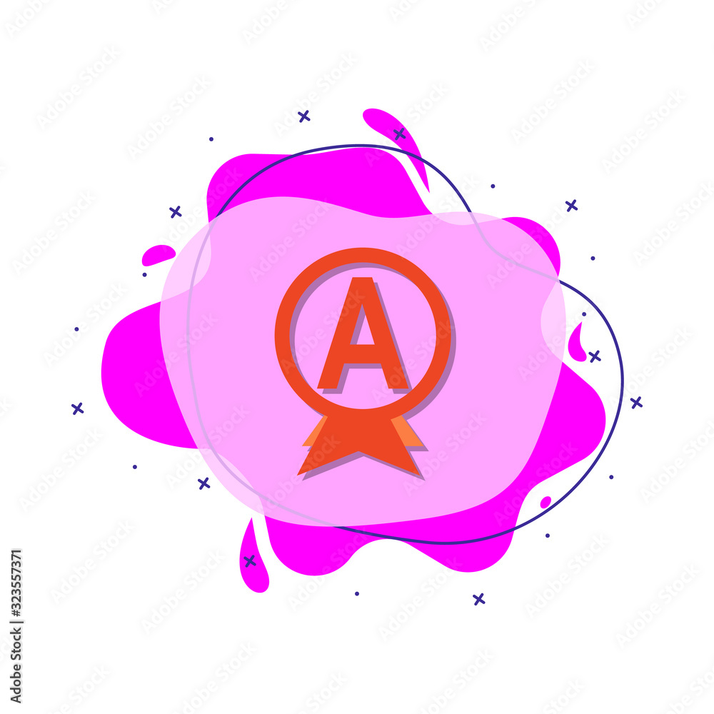 Medal for evaluation colored icon. Simple color vector of education icons for ui and ux, website or mobile application