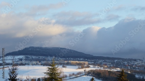 View of the Erzgebirge to Annaberg Buchholz, Germany
