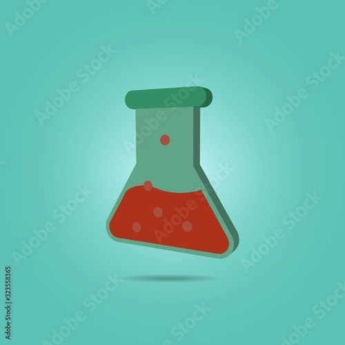 Chemical fluid in vitro isometric icon. Simple color vector of science icons for ui and ux, website or mobile application