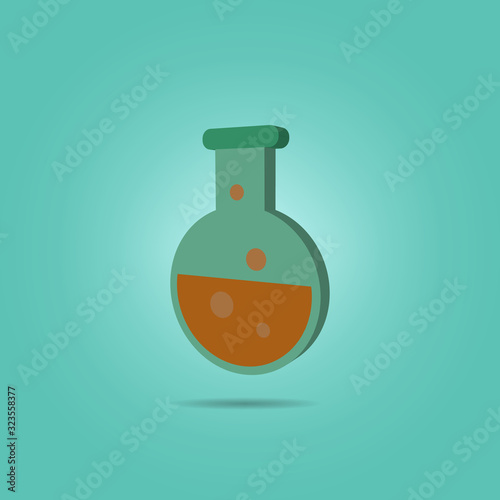 Liquid in vitro isometric icon. Simple color vector of science icons for ui and ux, website or mobile application