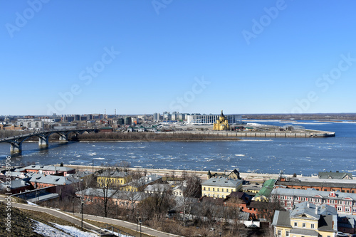 panorama of the city of Nizhny Novgorod. Russia. confluence of the Oka and Volga rivers