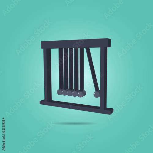 Balls of einstein isometric icon. Simple color vector of science icons for ui and ux, website or mobile application