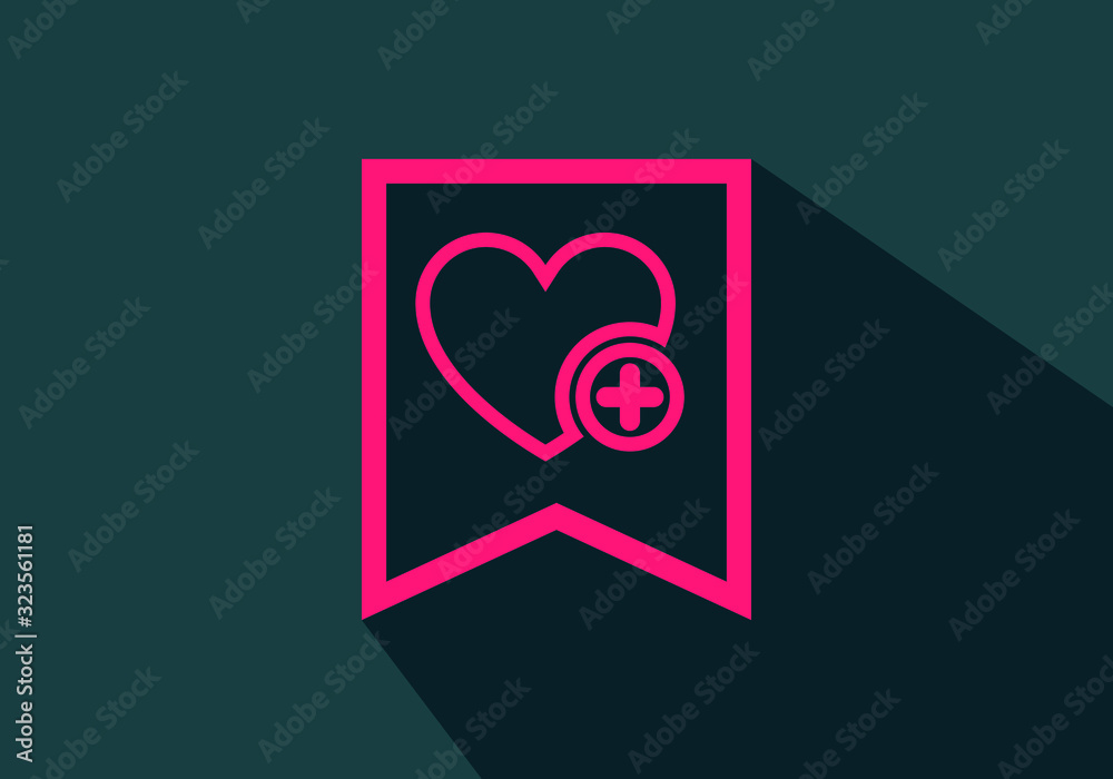Favorites icon with plus symbol. Favorite icon, heart add plus sign, bookmark symbol, button Favorites icon with plus symbol. Favorite icon, heart add plus sign, bookmark symbol, button