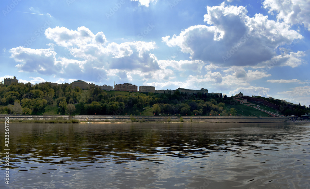  panorama of the city of Nizhny Novgorod. Russia. Chkalov stairs