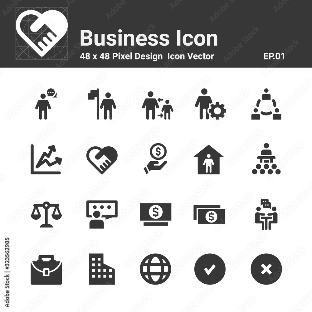 Business Icons Symbol Vector illustration
