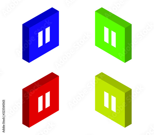 isometric pause button