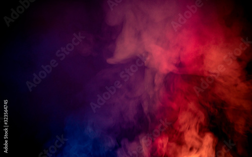 Red, violet orange, blue nebula