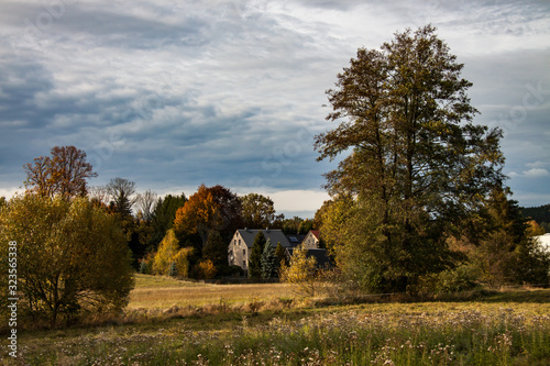 beautiful landscape in autumn photo