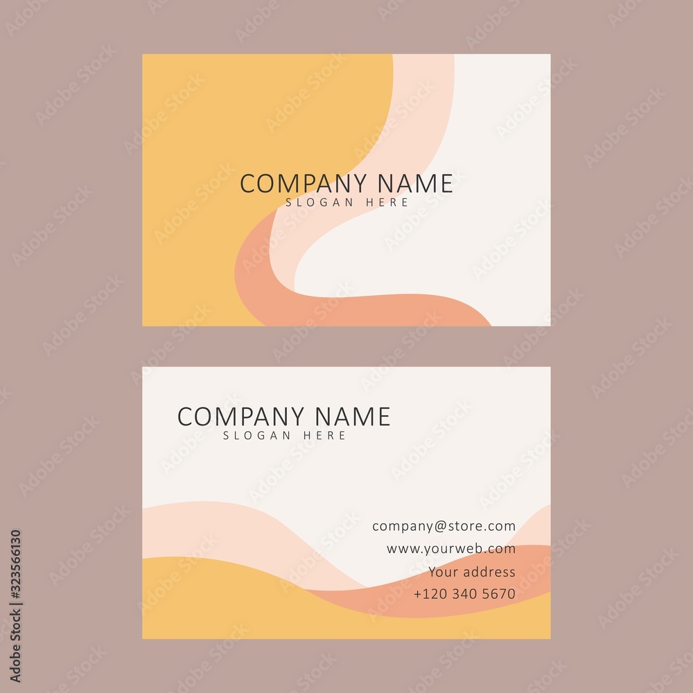 Fototapeta premium simple minimalist business card design illustration