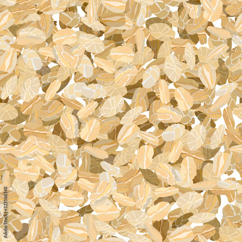 Rolled oats background seamless vector illustration pattern