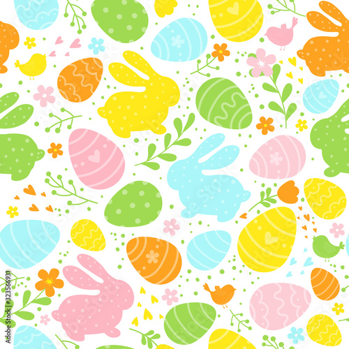 Easter vector seamless background.