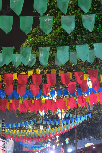 Details of the decoration of the June festivals in Caruaru  northeastern Brazil.