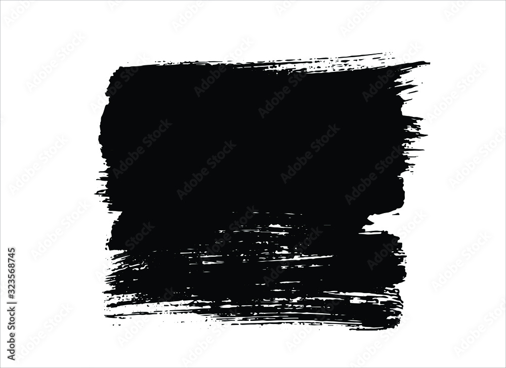 ink black brush paint stroke background