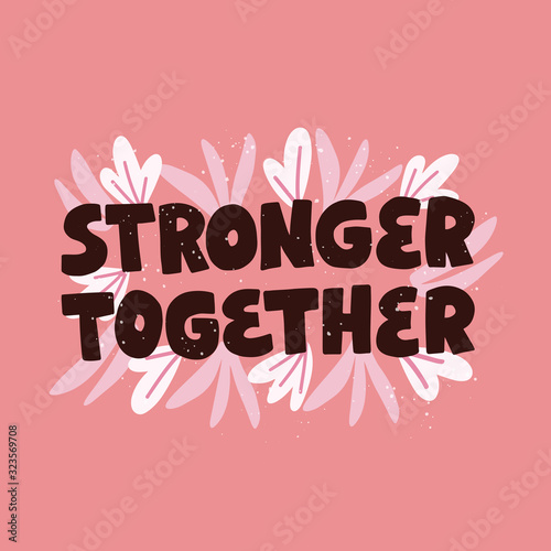 Feminism quote. Girl power slogan. Typography phrase