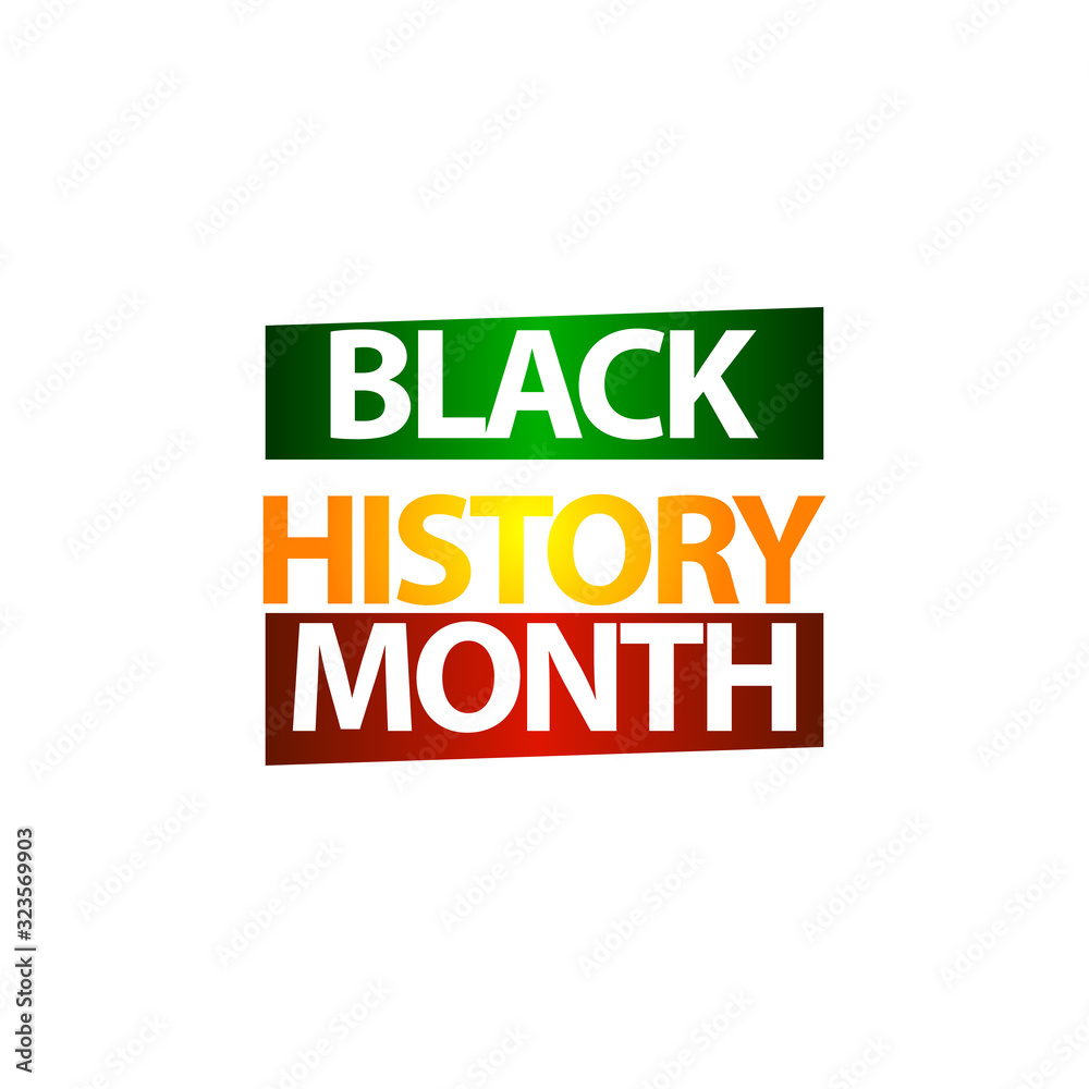 Naklejka premium Black History Month Celebration Vector Template Design Illustration