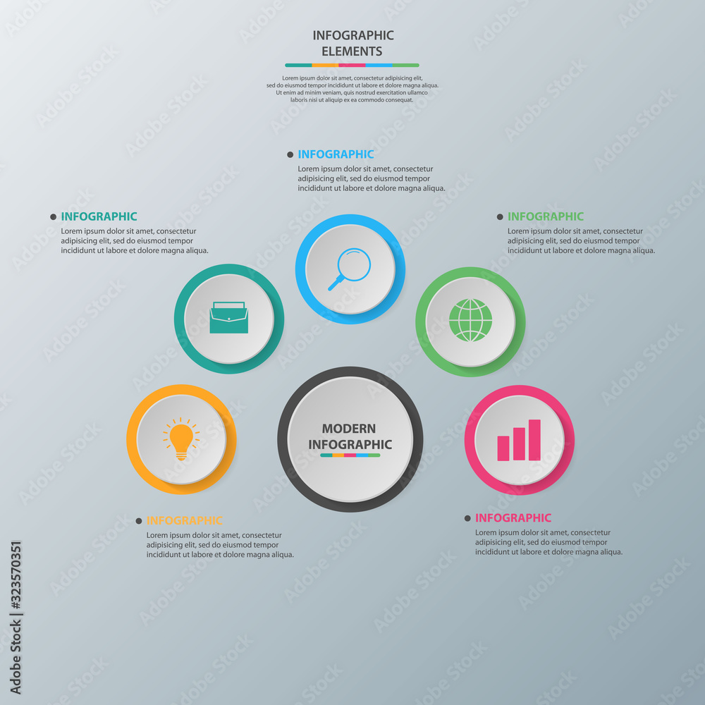 Infographic elements. Business concept timeline. Modern infograph template. Can use for workflow layout, diagram, banner, webdesign, presentation. Vector illustration.