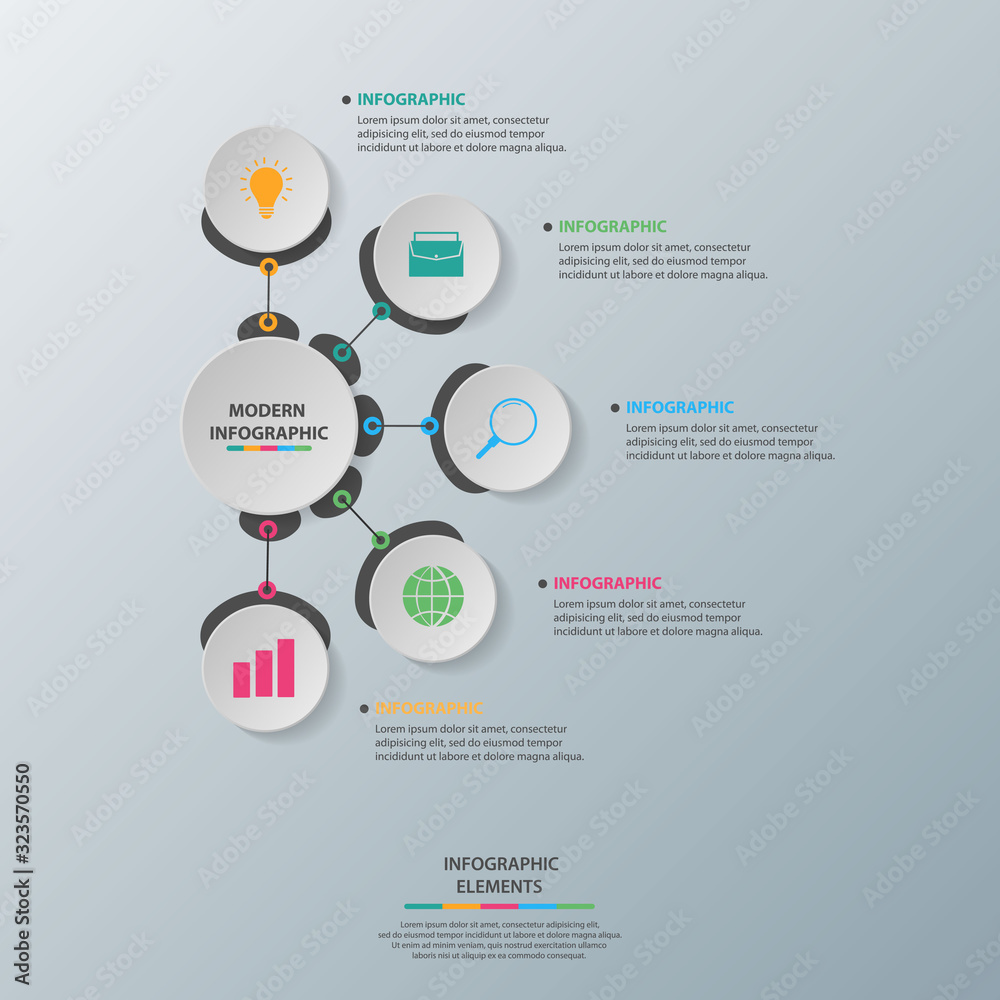 Obraz premium Infographic elements. Business concept timeline. Modern infograph template. Can use for workflow layout, diagram, banner, webdesign, presentation. Vector illustration.