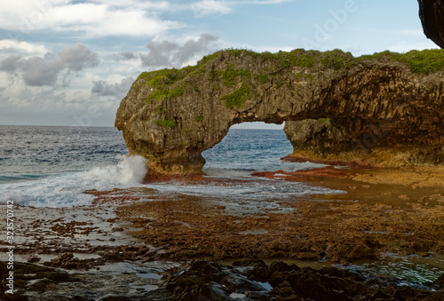 Talava Arches in Niue, large limestone arches