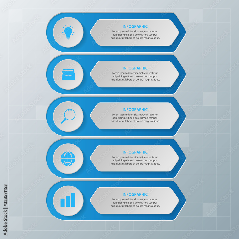 Infographic elements. Business concept timeline. Modern infograph template. Can use for workflow layout, diagram, banner, webdesign, presentation. Vector illustration. Infographic elements. Business concept timeline. Modern infograph template. Can use for workflow layout, diagram, banner, webdesign, presentation. Vector illustration.