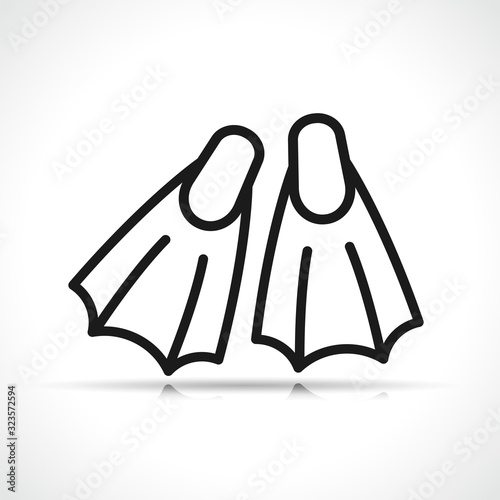 Vector illustration of flippers symbol icon design
