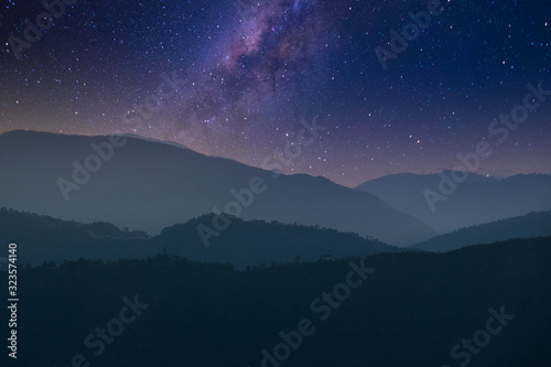 Milky Way Over Pale Colored Hills