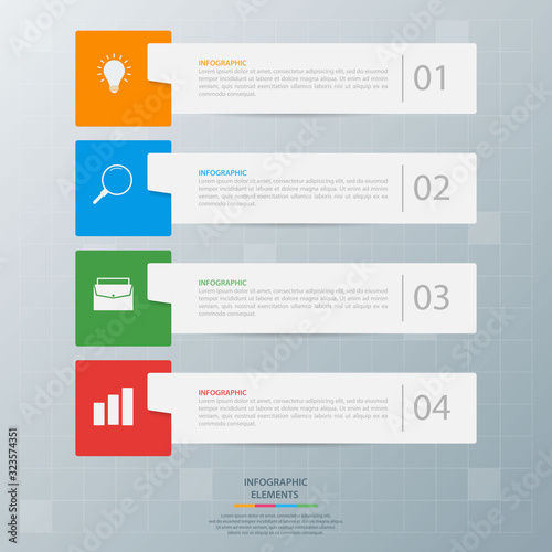 Infographic elements. Business concept timeline. Modern infograph template. Can use for workflow layout, diagram, banner, webdesign, presentation. Vector illustration.