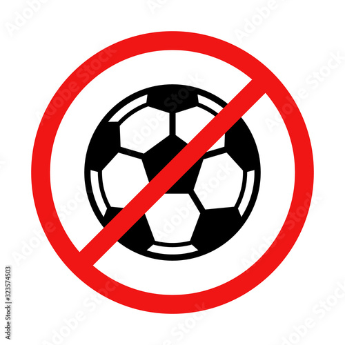 Vector No Soccer Illustration Sign