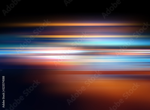 Light speed zoom travel in Deep space background 3d technology illustration.