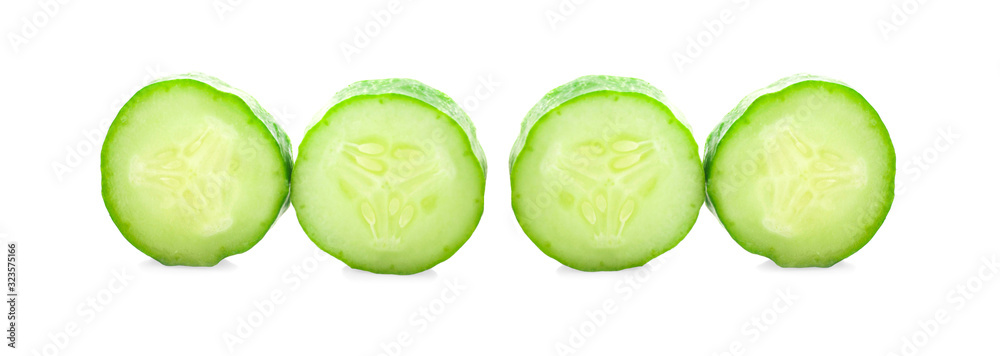 Fresh cucumber, isolated on white background
