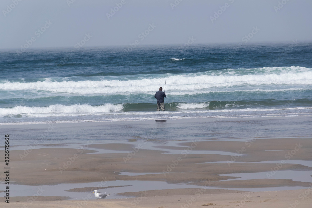 Surf Fishing Pacific Oregon Coast