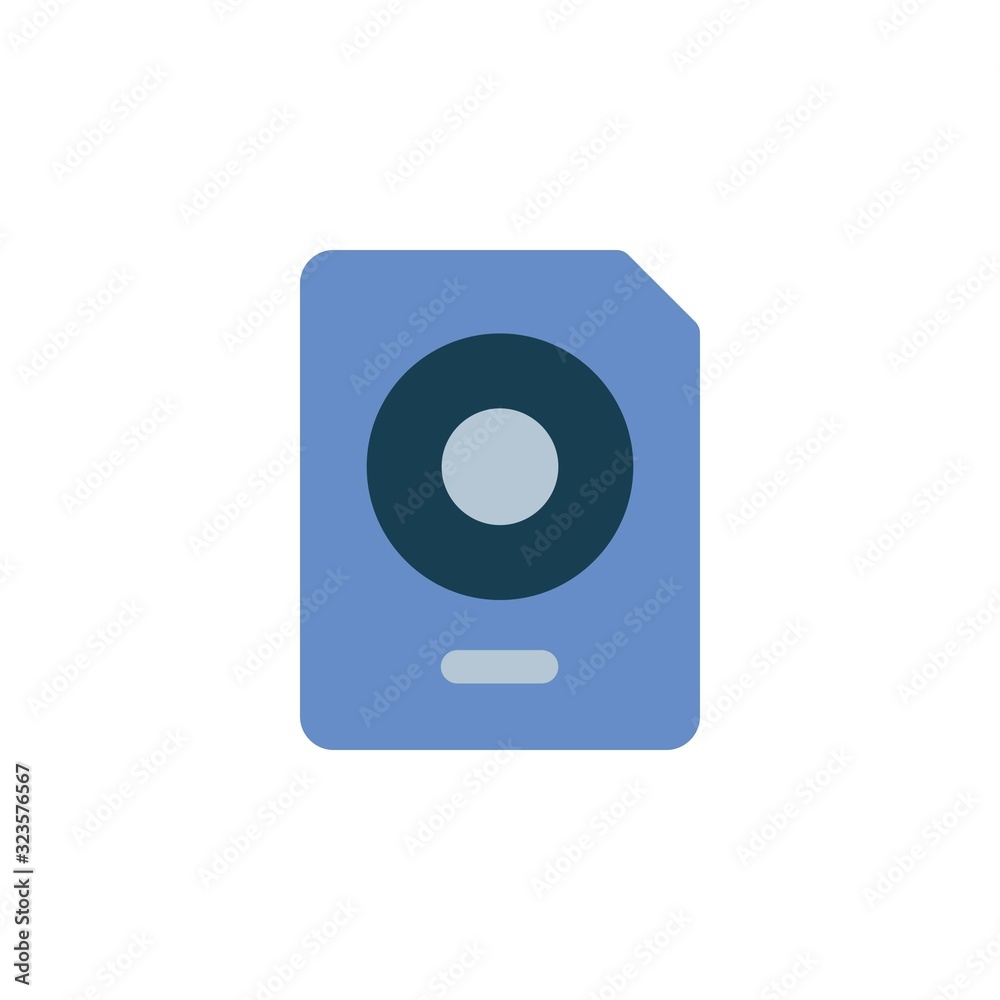 disc file icon. Perfect for application, web, logo and presentation template. icon design flat style disc file icon. Perfect for application, web, logo and presentation template. icon design flat style