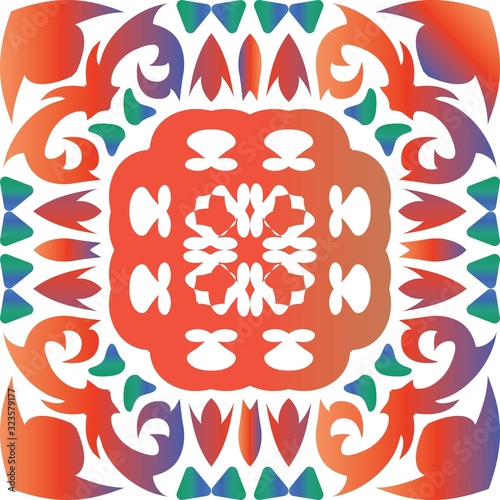 Antique ornate tiles talavera mexico.