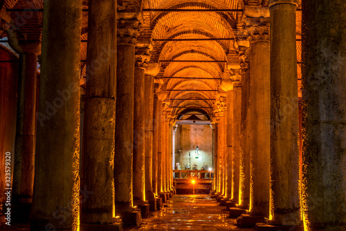 The Basilica Cistern, or Cisterna Basilica, is the largest of several hundred ancient cisterns that lie beneath the city of Istanbul, Turkey. Built in the 6th century