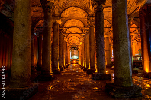 The Basilica Cistern, or Cisterna Basilica, is the largest of several hundred ancient cisterns that lie beneath the city of Istanbul, Turkey. Built in the 6th century