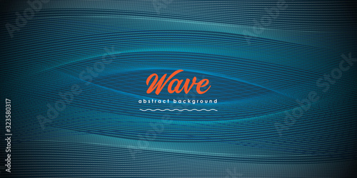 Abstract wavy blue background design