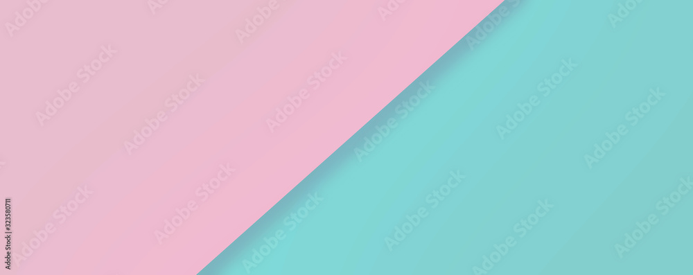 紙を2枚重ねたような背景素材 ピンクとミントグリーン Stock Illustration Adobe Stock