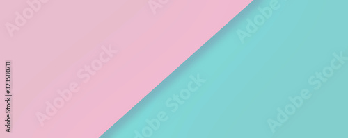 紙を2枚重ねたような背景素材、ピンクとミントグリーン