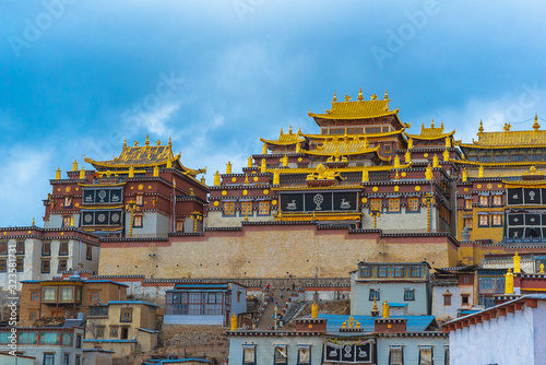 Ganden Songzanlin Buddhist Monastery. Shangri-La County, Yunnan province., Tibetan monastery. Shangri-la, China.