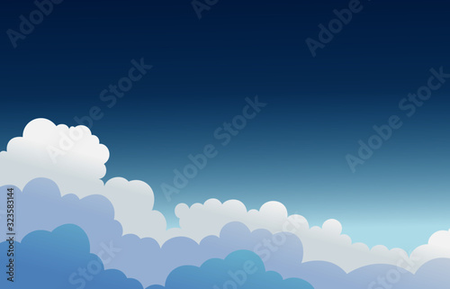 background white clouds on blue sky atmosphere vector.illustration.