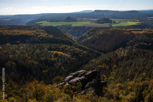 view over the saxon switzerland  photo