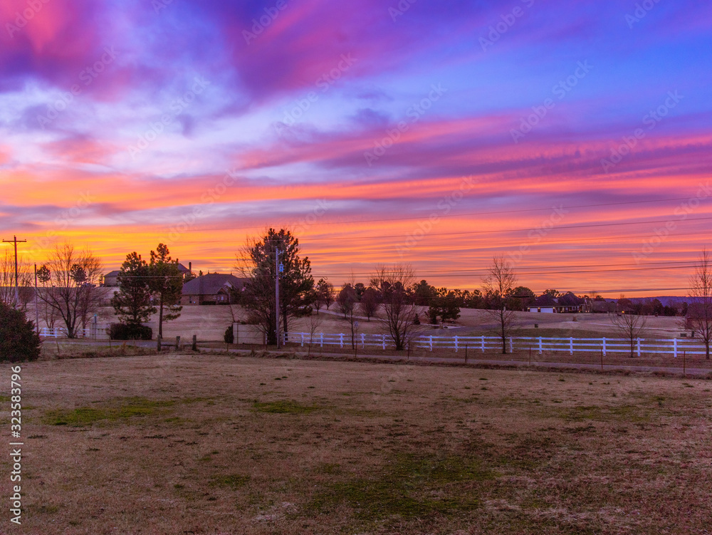 Naklejka premium Sunrise over Eastern Oklahoma