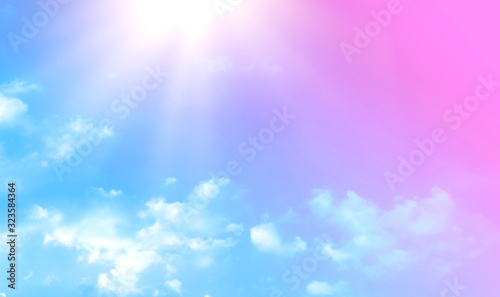 The magical imagination of the sky  the magic of the sky  the pastel clouds for background images and the placement of beautiful letters