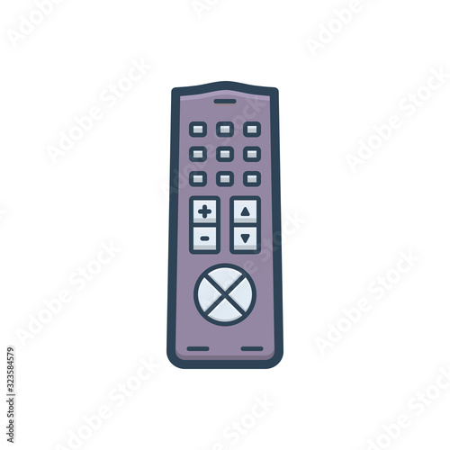 Color illustration  icon for tv remote 